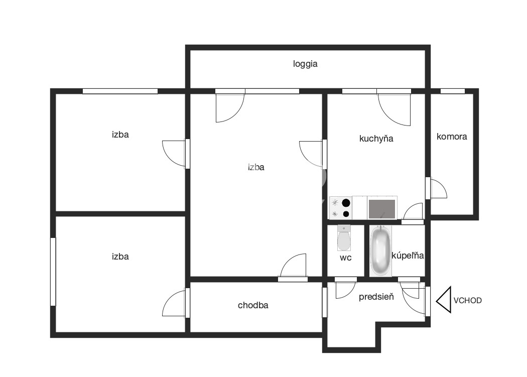 Pripravujem do ponuky: 3-izbový byt, Rača, Plickova