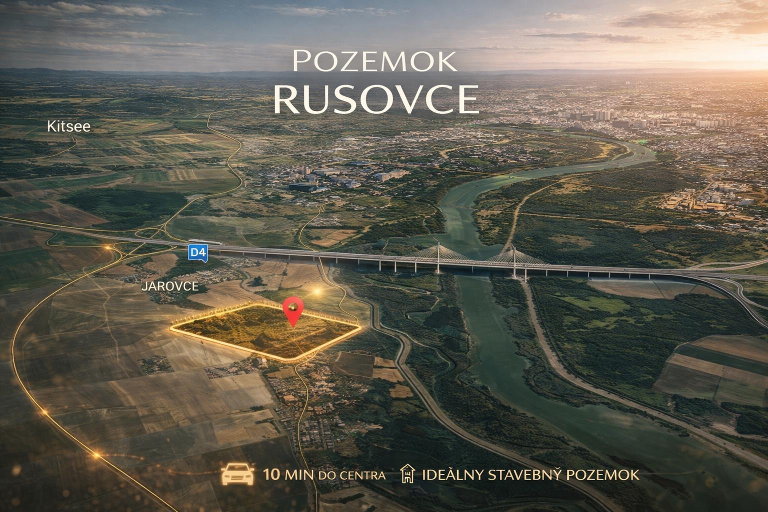 Prémiový pozemok 1 335 m² | Bratislava – Rusovce | možnosť dvojdomu