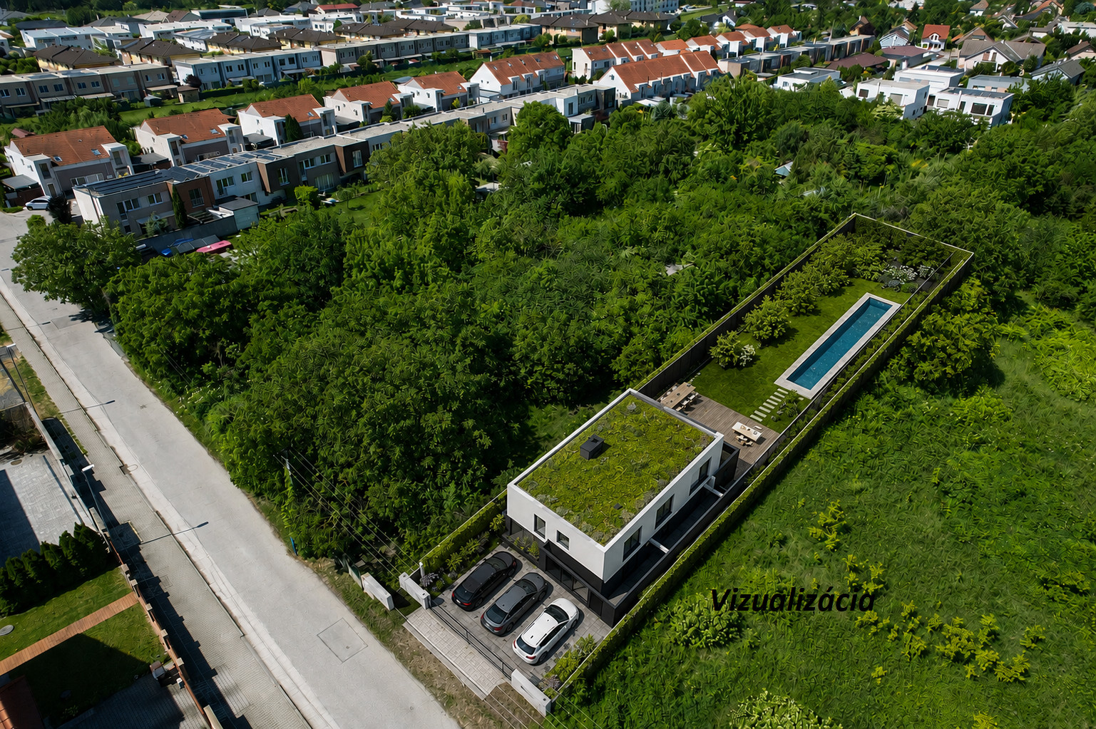 Slnečný stavebný pozemok 880 m² (možnosť dvojdomu) – Jabloňová ul., Bernolákovo