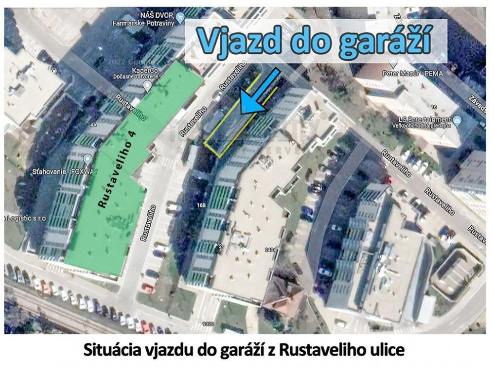 Garážové státie v Rači