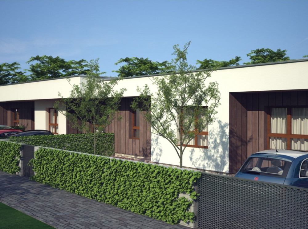 NOVINKA - 4 izbové rodinné domy priamo v centre obce Miloslavov so záhradnou na kľúč, parkovanie, terasa a tepelné čerpadlo
