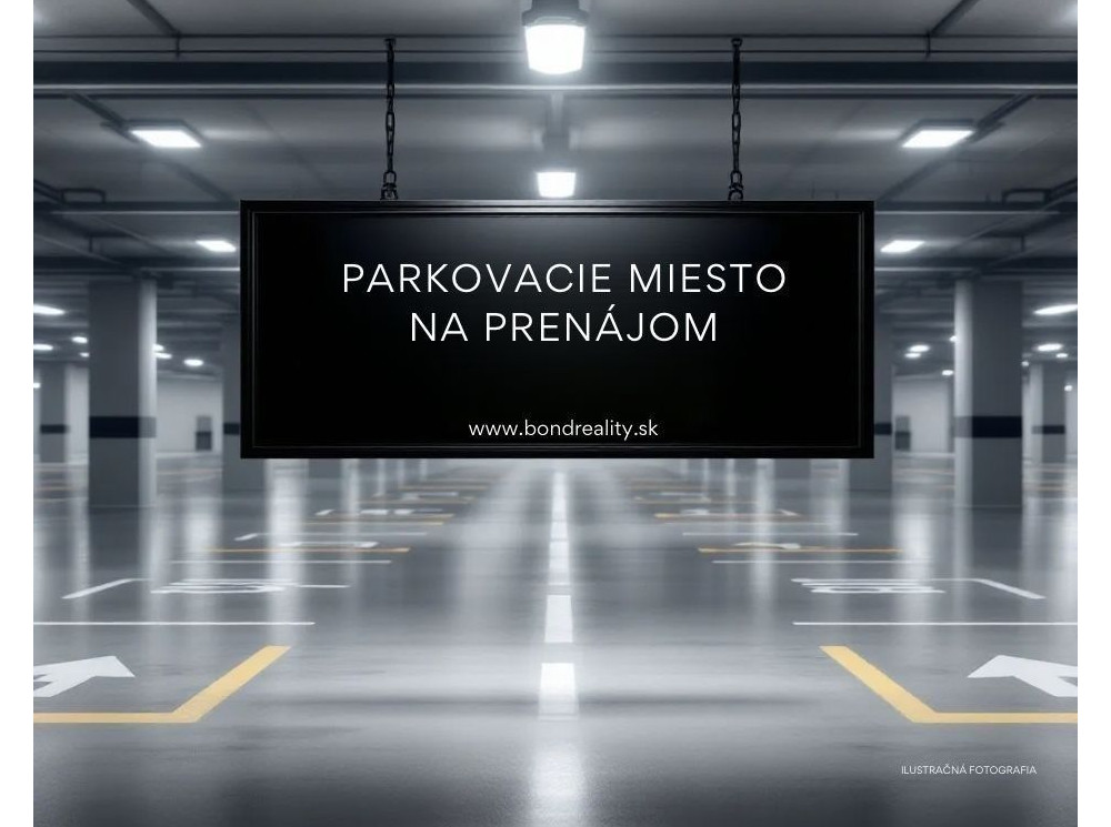 PODZEMNÉ PARKOVACIE MIESTO v Skyparku - Továrenska ulica. 