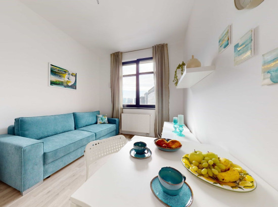 Prenájom novostavby garsónky na Námestí 1 mája v projekte Kesselbauer, cena aj s energiami.