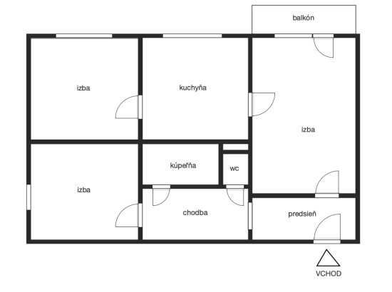 Pripravujeme do ponuky 3 izbový byt s balkónom v pôvodnom stave v Ružinove