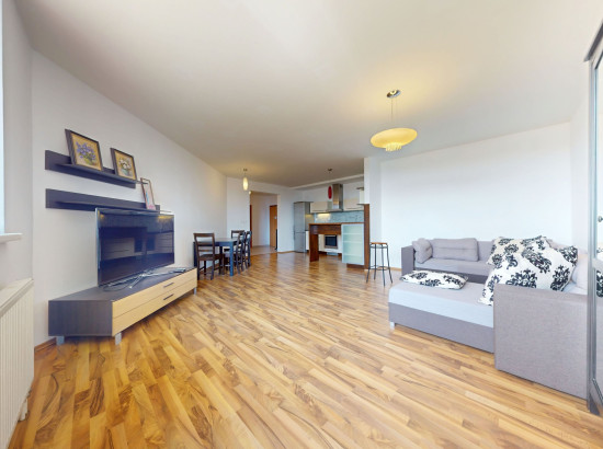 Na prenájom  priestranný 3-izbový byt 116m² s krásnym výhľadom na Bratislavský hrad a Staré Mesto.