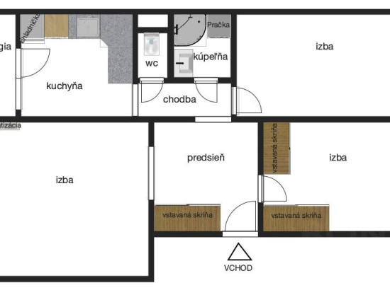 Predaj, 3-izbového bytu s lodžiou v 8 podlažnom dome, na Tupolevovej ulici 