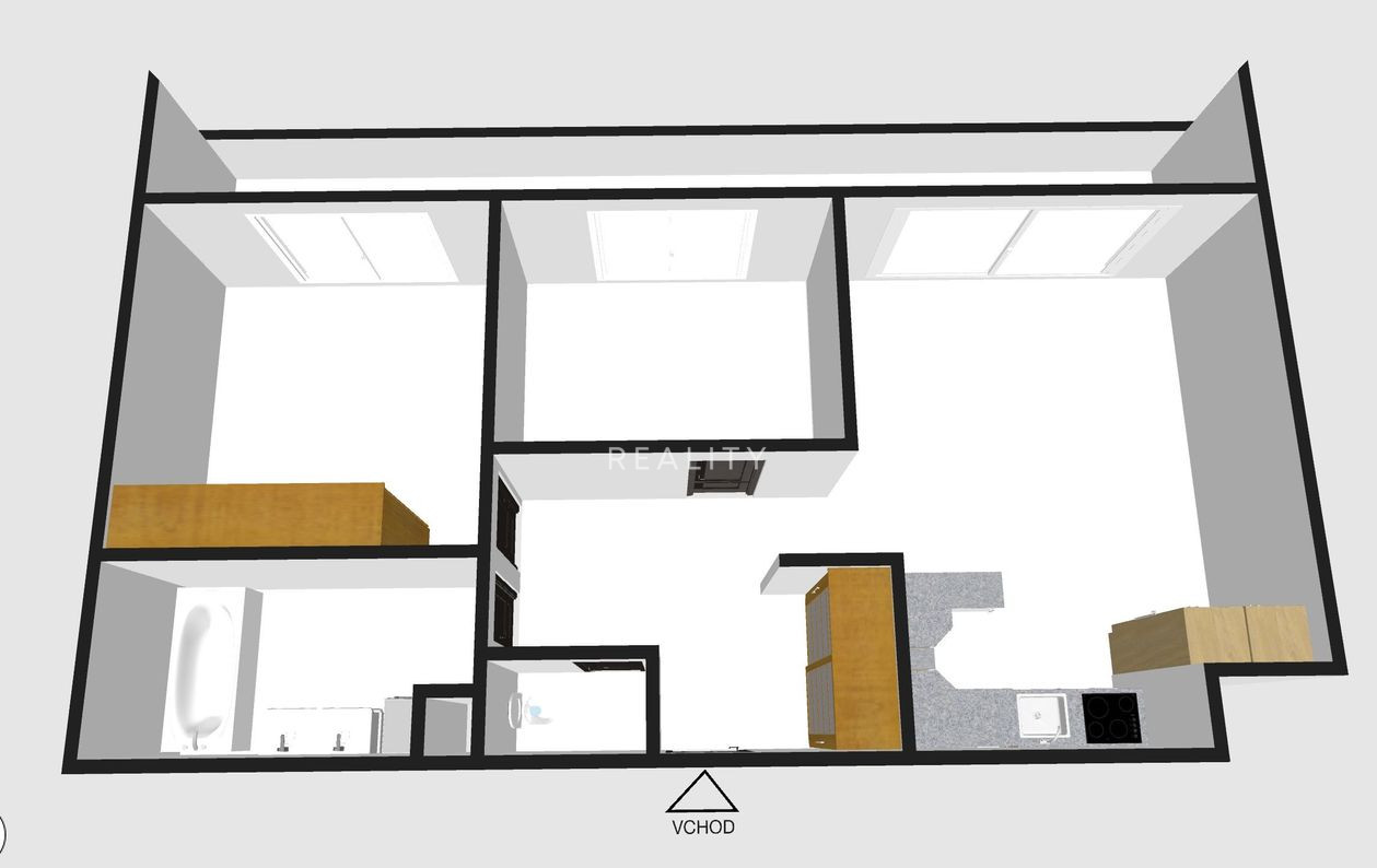 SLNEČNÝ 3-IZBOVÝ BYT S VEĽKOU LODŽIOU V NOVOSTAVBE SKYBOX